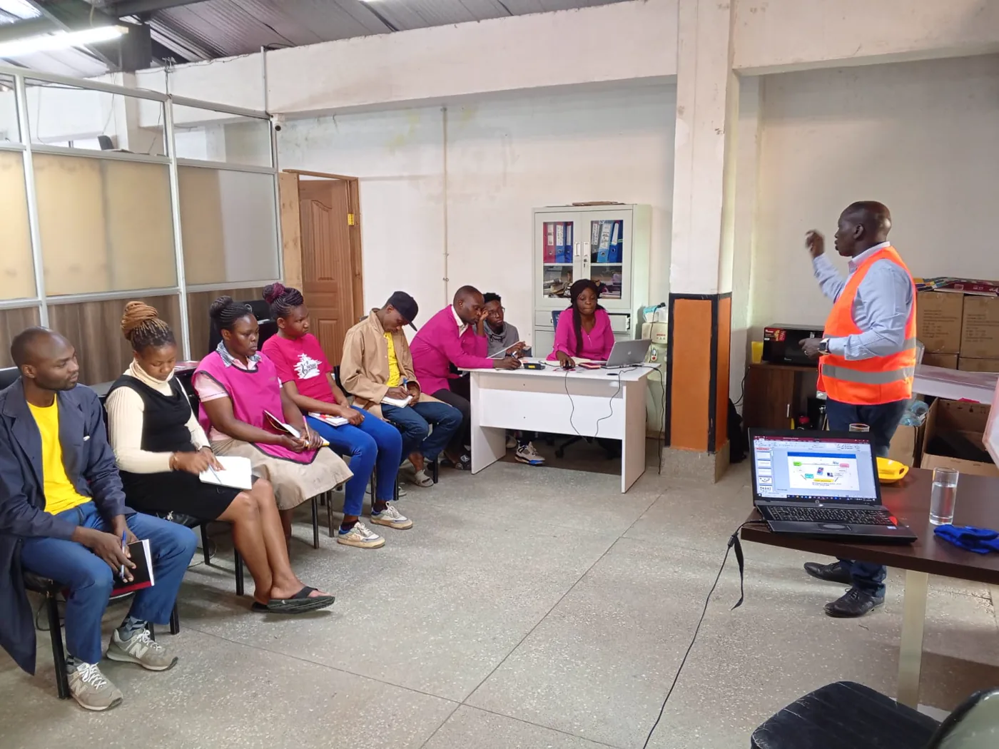 Andontech consultant delivering training on a client site